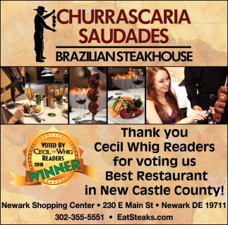 Best Restaurant In New Castle County Churrascaria Saudades