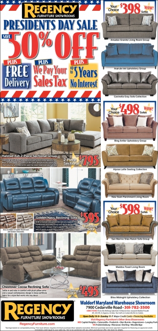 Presidents Day Sale Regency Furniture Showrooms Brandywine Md