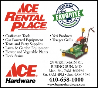 Ace Rental Place, Ace Hardware & Rental, Centreville, MD