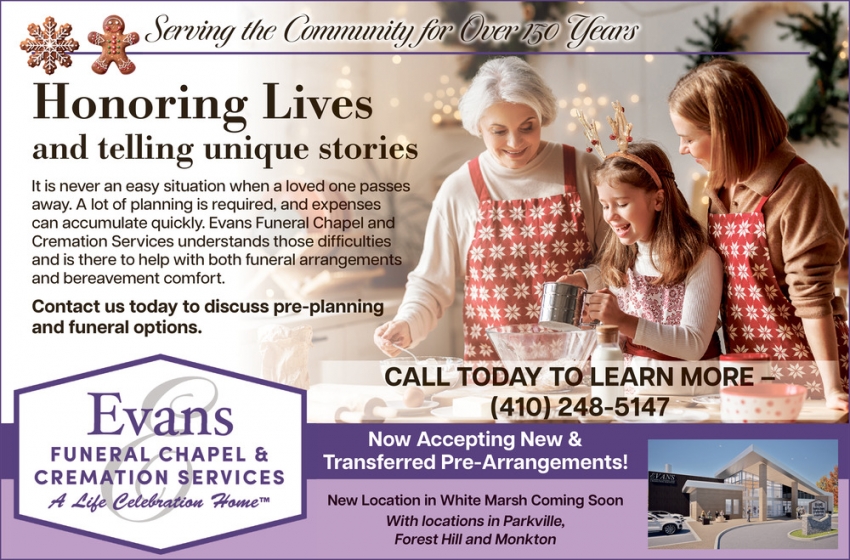 Honoring Lives and Telling Unique Stories, Evans Funeral Chapel