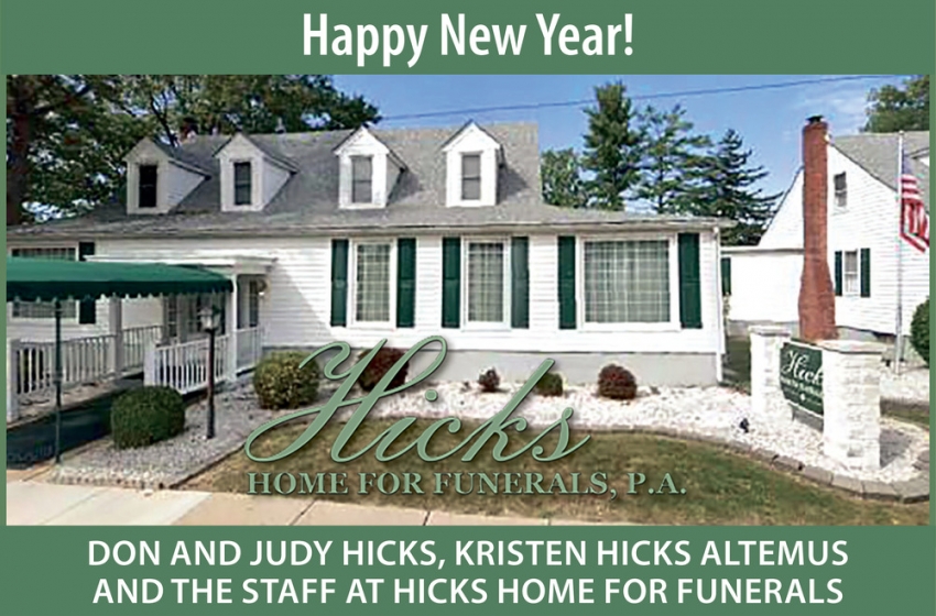 Happy New Year!, Hicks Home for Funerals, P.A., Elkton, MD