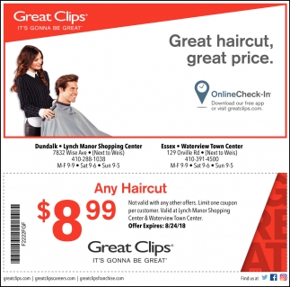 Great Haircut, Great Price, Great Clips, Denton, MD