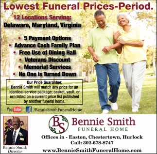 Lowest Funeral Prices Period Bennie Smith Funeral Home Dover De